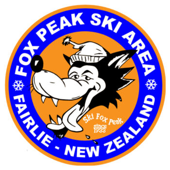 Ski Fox Sticker Coaster Round Design